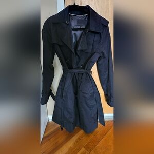 Banana Republic Lined Classic Black Trench Coat